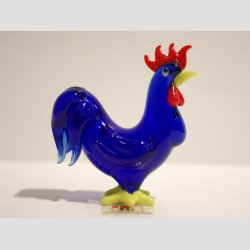 Glasfigurer - Glas Hane - Klare Glas Farver - H6-7cm