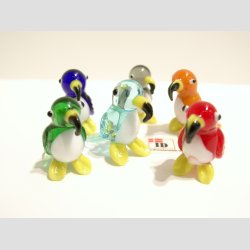 Papegjer - Glas Mini Papegjer - 3cm