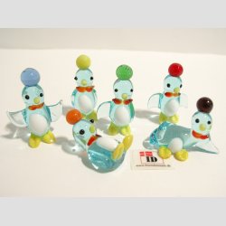Glasfigurer - Glas Pingvin - Mini - 4cm