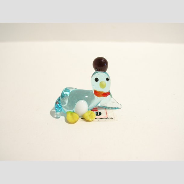 Glasfigurer - Glas Pingvin - Mini - 4cm Lilla