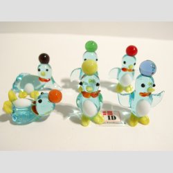 Glasfigurer - Glas Pingvin - Mini - 4cm