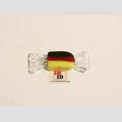 Glas Karameler - Sort/Rdt/Gult - Tysk Flag Farver - 4-5cm