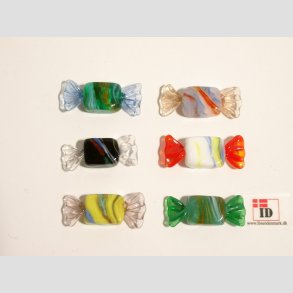 Glas Mini Bolsjer - Karameller - Mnster - 3cm