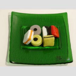 Glas Konfekt Bolsjer - Gul/Orange -1 Pakke med 6 stk Asst. - 2cm