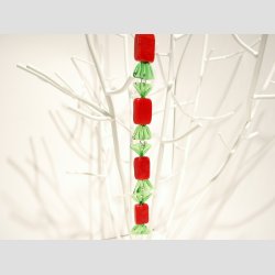 Julepynt - Glas Uro - Bolsjer Karameller - St med 5 Stk Rd/Grnne - 30cm