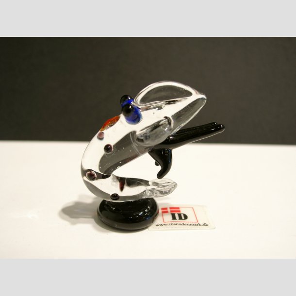 Glas Figur - Reje - 4,5cm Sort