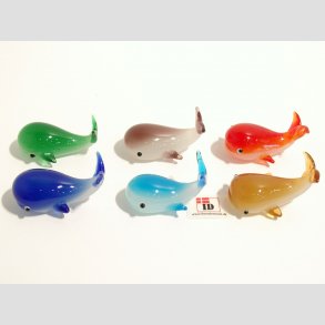 Hval - Mini Glas Hvaler - 4cm