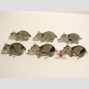 Mus - Glas Mini Mus - Gr - 4cm