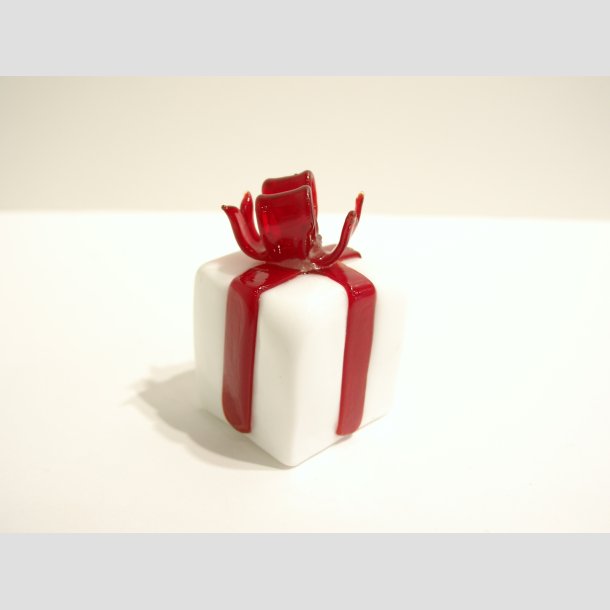Julegave Pakker I Glas - Hvid/Mrkerd - Mrkerd Sljfe - 3cm ID Deko1