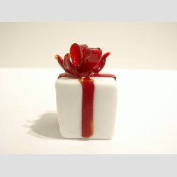 Julegave Pakker I Glas - Hvid/Mrkerd - Mrkerd Sljfe - 3cm