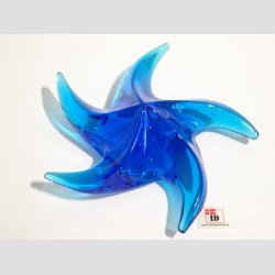 Sstjerne - Glas Sstjerne - Lysebl - 12cm