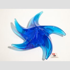 Sstjerne - Glas Sstjerne - Lysebl - 12cm