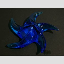 Sstjerne - Glas Sstjerne - Lysebl - 12cm