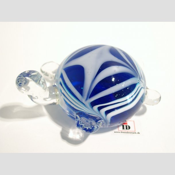 Glaskunst Skildpadder - Store Runde Glas Skildpadder - 9cm Bl&aring;