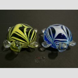 Glaskunst Skildpadder - Store Runde Glas Skildpadder - 9cm