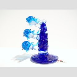 Tre Delfiner P Koral Sten - Bl - 9cm