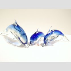 Delfiner - Stende Klar/Bl Glas Delfiner