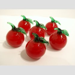 Glas Mini bler - Rd - 3cm