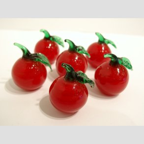 Glas Mini bler - Rd - 3cm