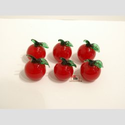 Glas Mini bler - Rd - 3cm