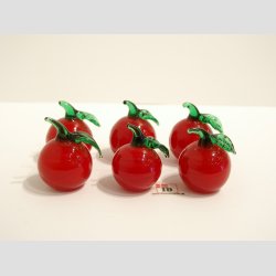 Glas Mini bler - Rd - 3cm