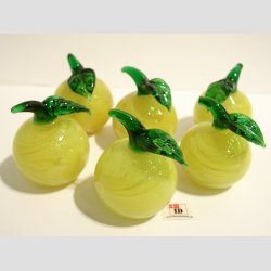 Glas bler - Gul - Massive - 5-6cm