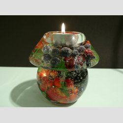 Brugskunst - Stearinlys Noblesse Smart Fyrfadslys - Very Berry - H11cm x D11cm