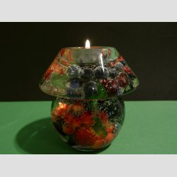 Brugskunst - Stearinlys Noblesse Smart Fyrfadslys - Very Berry - H11cm x D11cm