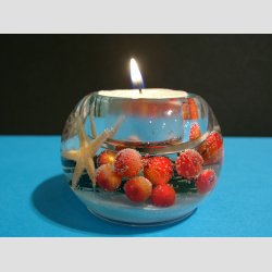 Stearinlys Seaside Memories - Mercur Sand Berry - H5 D7cm