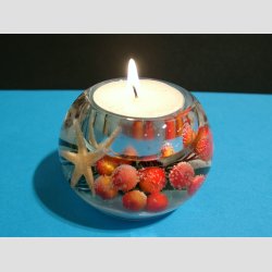 Stearinlys Seaside Memories - Mercur Sand Berry - H5 D7cm