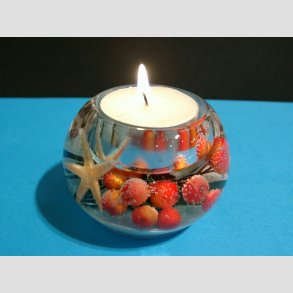 Stearinlys Seaside Memories - Mercur Sand Berry - H5 D7cm