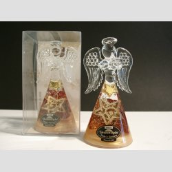 Engle - Glas Drmme Engle - Hndlavede Med Dekoration - "Rays of Christmas" - 10cm