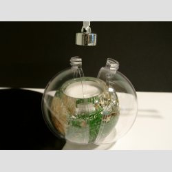 Julekugle - Hndlavede Mercurlys i Acryl Gave Kugle - "Dekora" - H5 D7cm