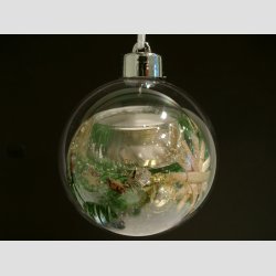 Julekugle - Hndlavede Mercurlys i Acryl Gave Kugle - "Dekora" - H5 D7cm
