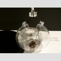 Julekugle - Hndlavede Mercurlys i Acryl Gave Kugle - "Winter Story" - H5 D7cm