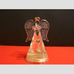 Engle - Hndlavede Glas Engle Med Guldbelagte Kanter - "Stjerne Guld" - 9cm