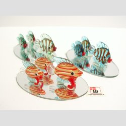 Fisk - 3 Mini Fisk P Spejl - 1 St Med 3+3 Asst. - 5x8x3cm