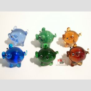 Glas Gris - Rund - 3-4cm