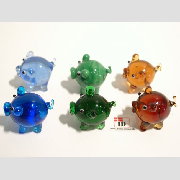 Glass Pig - Round - 3-4cm