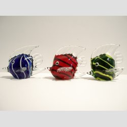 Fisk - Glas Fisk med Bred Finne - 6-7cm