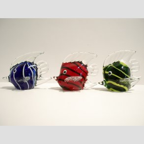 Fisk - Glas Fisk med Bred Finne - 6-7cm