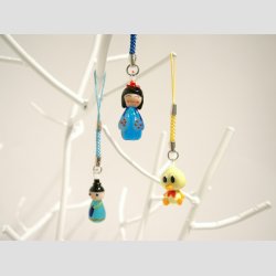 Glas Figurer - Tiny Vedhng - 10cm (med snor)