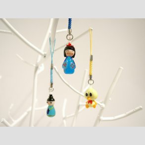 Glas Figurer - Tiny Vedhng - 10cm (med snor)