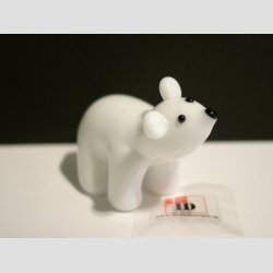 Isbjrn - Mini Glas Isbjrne - Hvid - 4cm