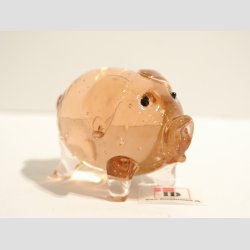 Hr. Gris - Klar/Lysebrun/Aflang/Rund - 5cm