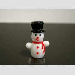 Julefigur - Glas Snemand og Snepige Vinter &amp; Frost - 4cm