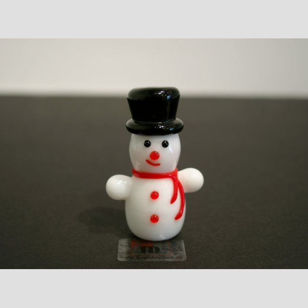 Julefigur - Glas Snemand og Snepige Vinter &amp; Frost - 4cm Snemand