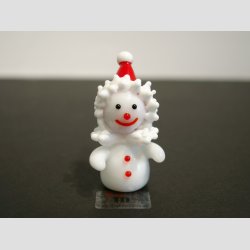 Julefigur - Glas Snemand og Snepige Vinter &amp; Frost - 4cm