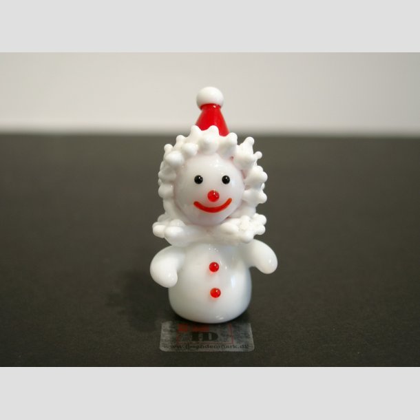 Julefigur - Glas Snemand og Snepige Vinter &amp; Frost - 4cm Snepige