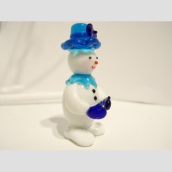 Glasfigur - Snemand Frost - Isbl - Glas - 5,5cm